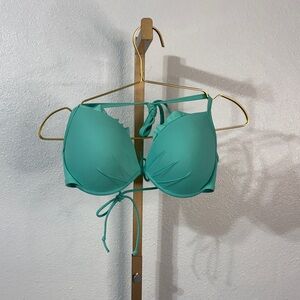 Victoria's Secret Mint Bikini top adjustable back- Size 34 DD